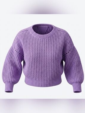 Cloth Purple Women's Cropped Oversized Sweater Size XS